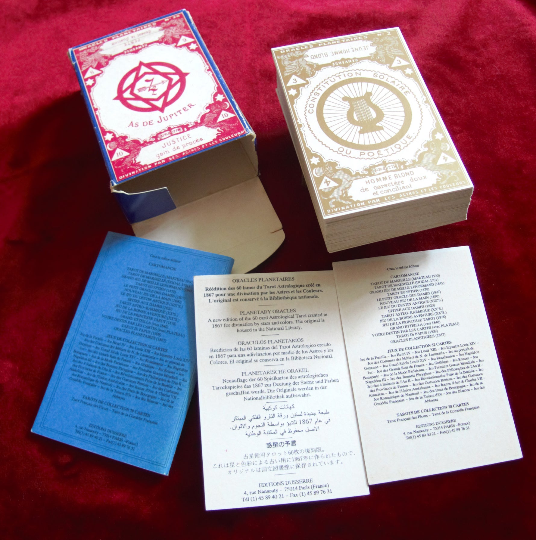 Planetary Oracles – Tarot of the Stars and Colours (1867 Reproduction)