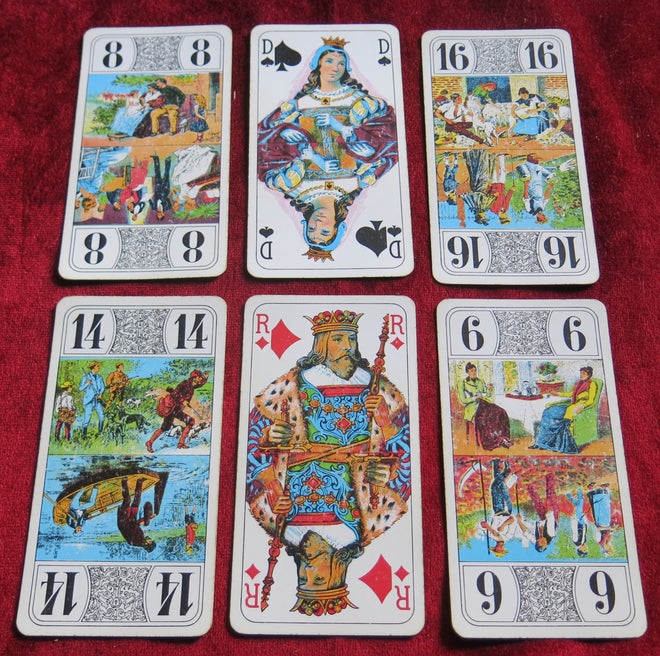 ducale tarot, jeu de tarot français, vintage tarot deck, 1985 tarot, tarot plaid back, tarot écossais, french tarot cards, 78 cartes tarot, scottish back tarot, traditional tarot game, tarot à 4 joueurs, made in france, retro card game, jeu de société vintage, tarot collector deck