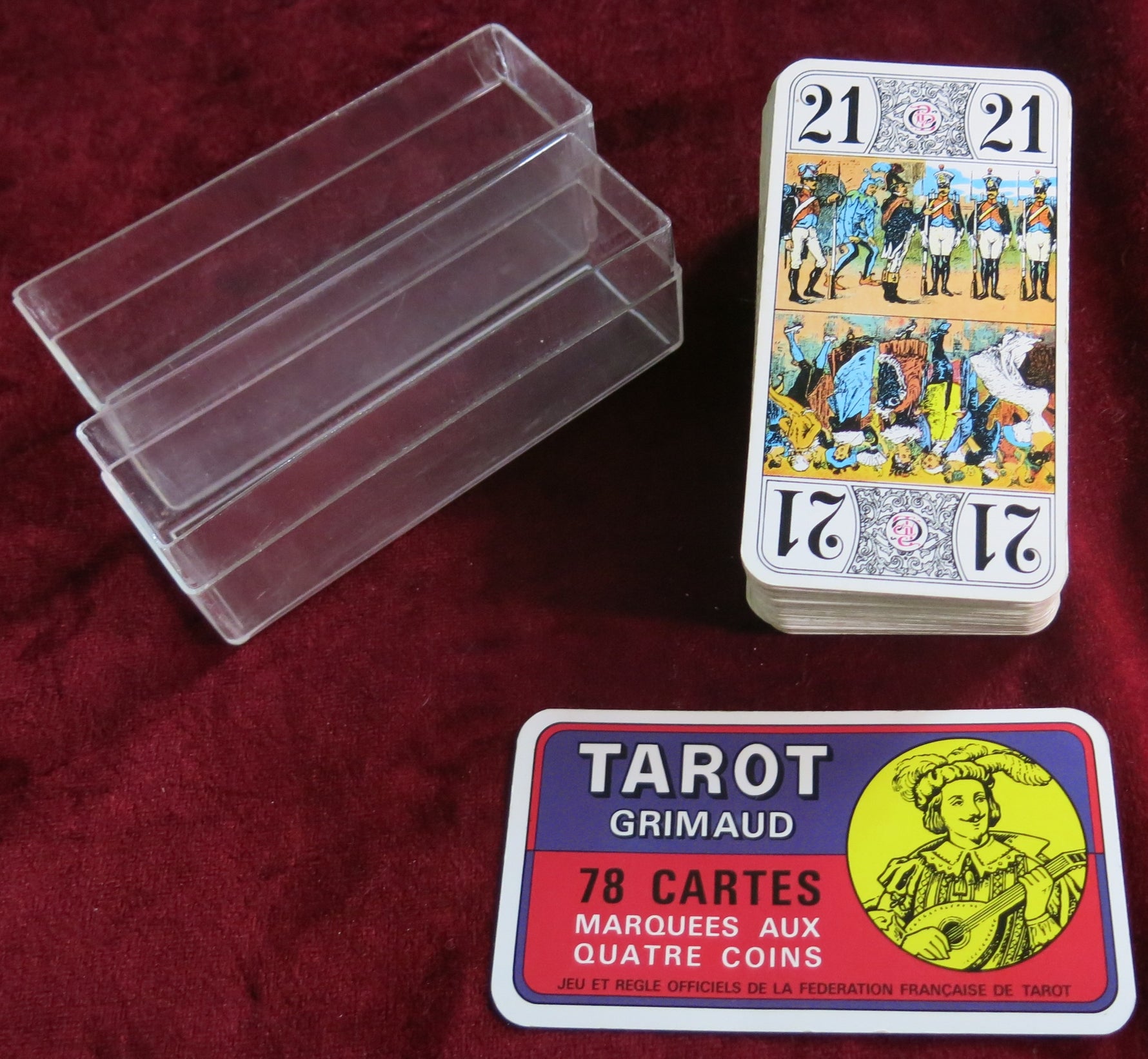 Vintage Grimaud Tarot Deck (1969) – 78 Playing Cards – Plaid Scottish Back