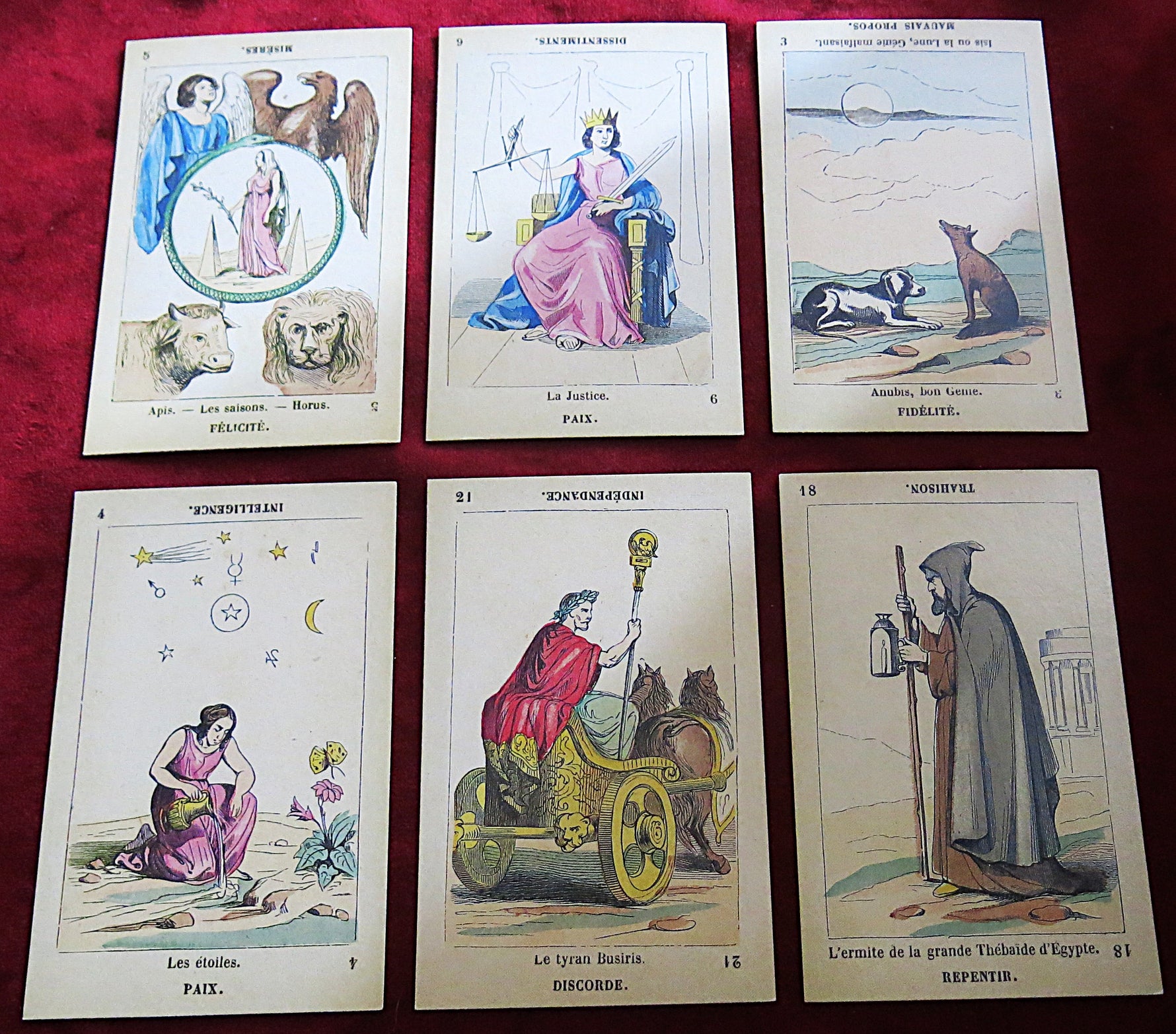 Tarot de la Princesse – Système Etteilla – Reproduction historique – Années 1980