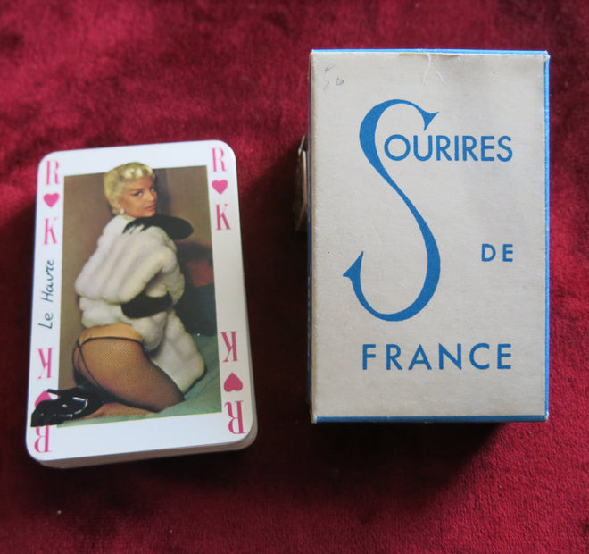 Pin Up Sourires de France des années 1950 - Jeu de cartes Pin Up Français