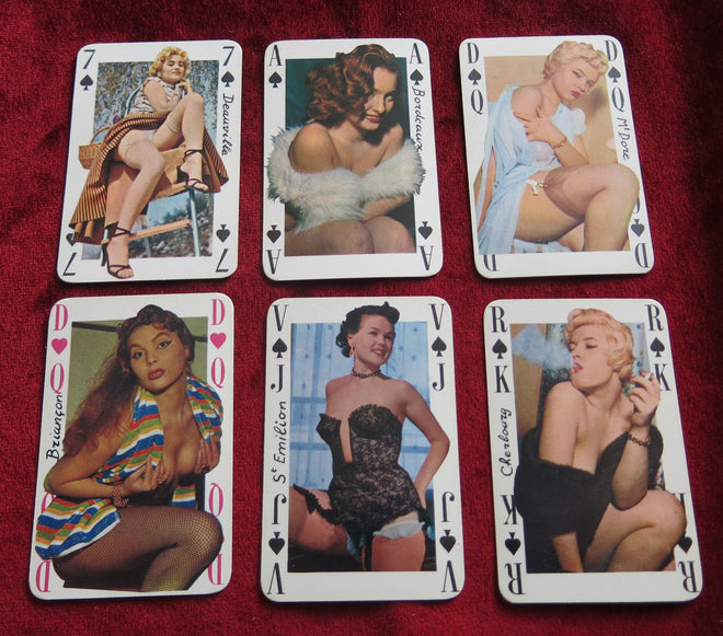 1950s Vintage Erotic playing cards - Pin Up Sourires de France - Vintage French Pin Up cards