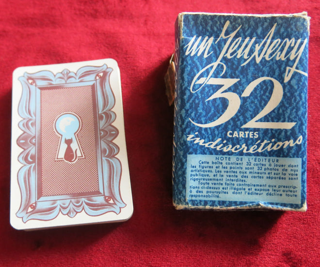 Un jeu Sexy - Vintage "Beautiful French Girls Artistically Nude" Playing Cards Made in France - 1950's - Lingerie/Nude/Sexy/Risque/Erotic