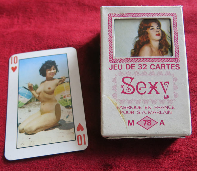 Jeu de cartes érotiques nues - 32 cartes à jouer pin-up françaises