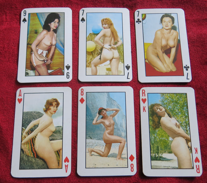 Jeu de cartes érotiques nues - 32 cartes à jouer pin-up françaises