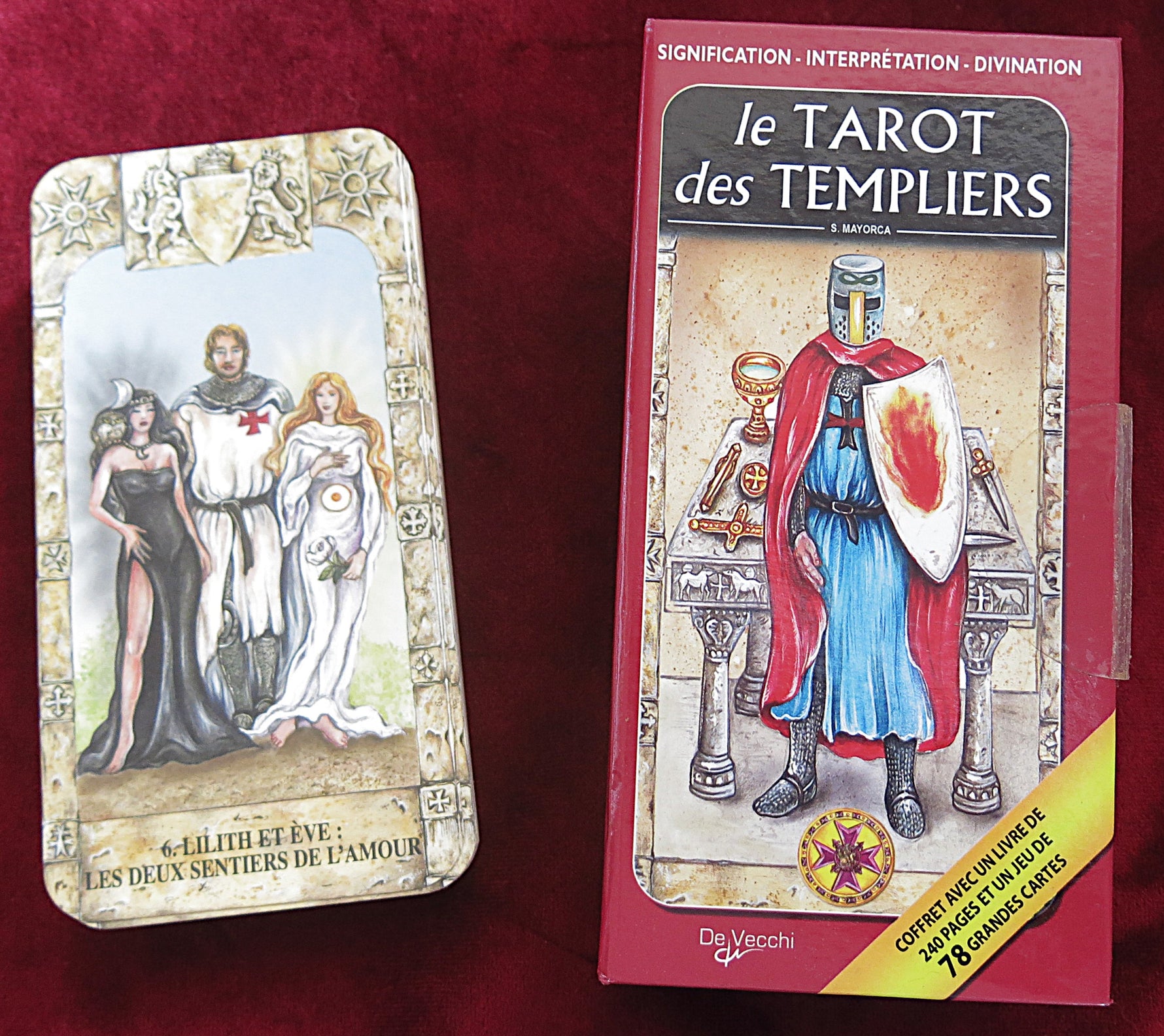 Knights Templar Tarot – French Edition – De Vecchi  - Templar cards
