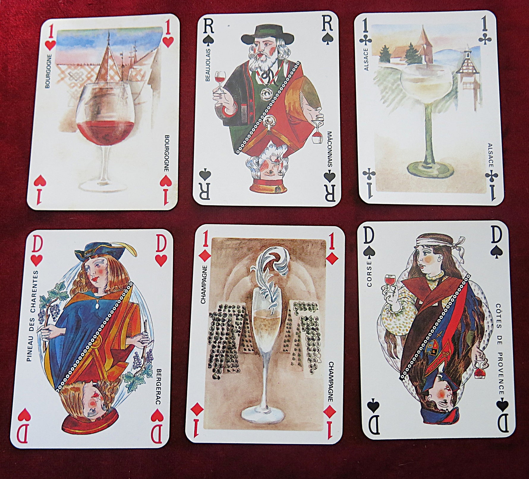 Cartes à jouer standard à collectionner sur les vins français - Jeu de cartes sur les vins français