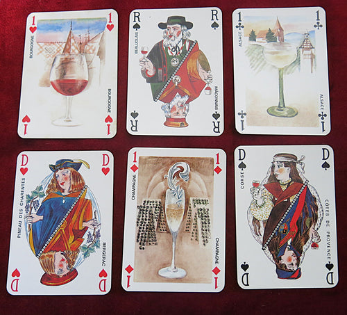 "French wines" Collectible Non-standard playing cards