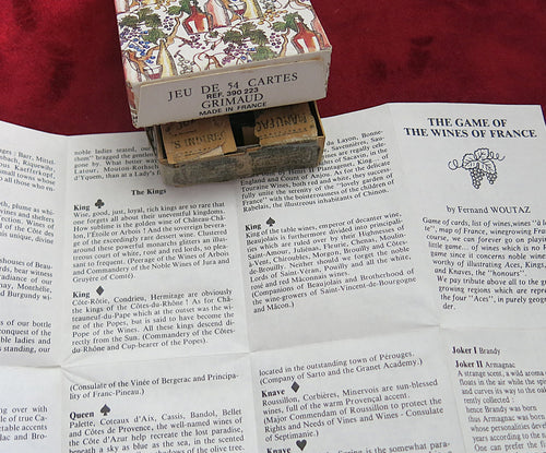 "French wines" Collectible Non-standard playing cards