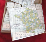 Rare French Cartographical Wooden Cube Puzzle – J.L. Jullien – Late 19th century