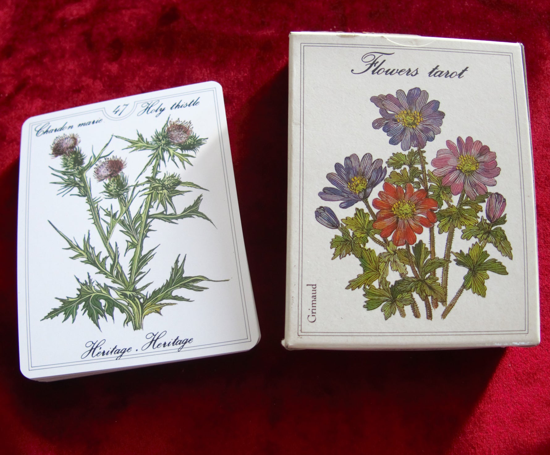 Flowers Tarot – 1989  Botanical Deck (Grimaud) - Highly collectible French vintage deck