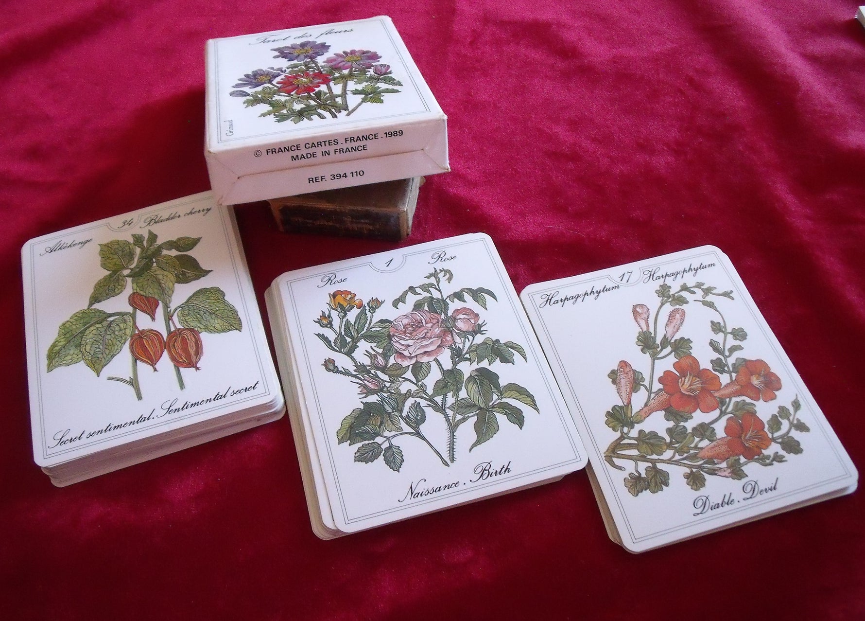 Flowers Tarot – 1989  Botanical Deck (Grimaud) - Highly collectible French vintage deck