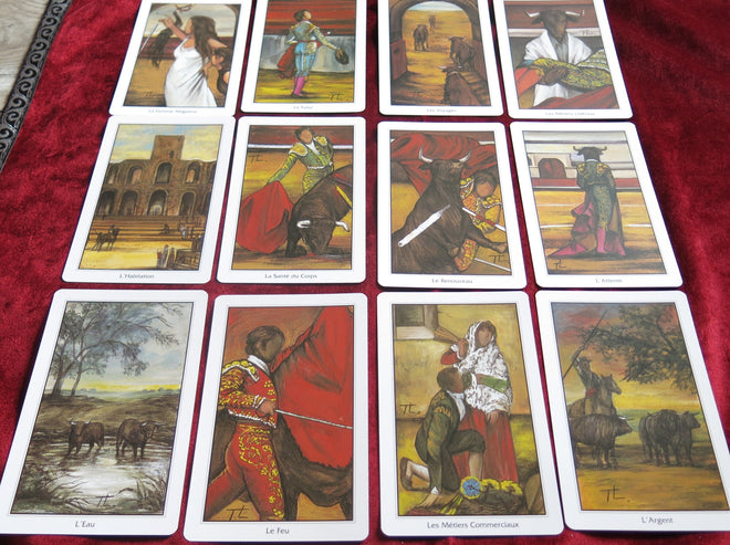 Le Mithra - Tauromachie cards - 80s - Bullfighting Divination - Bullfighting Illustrations images