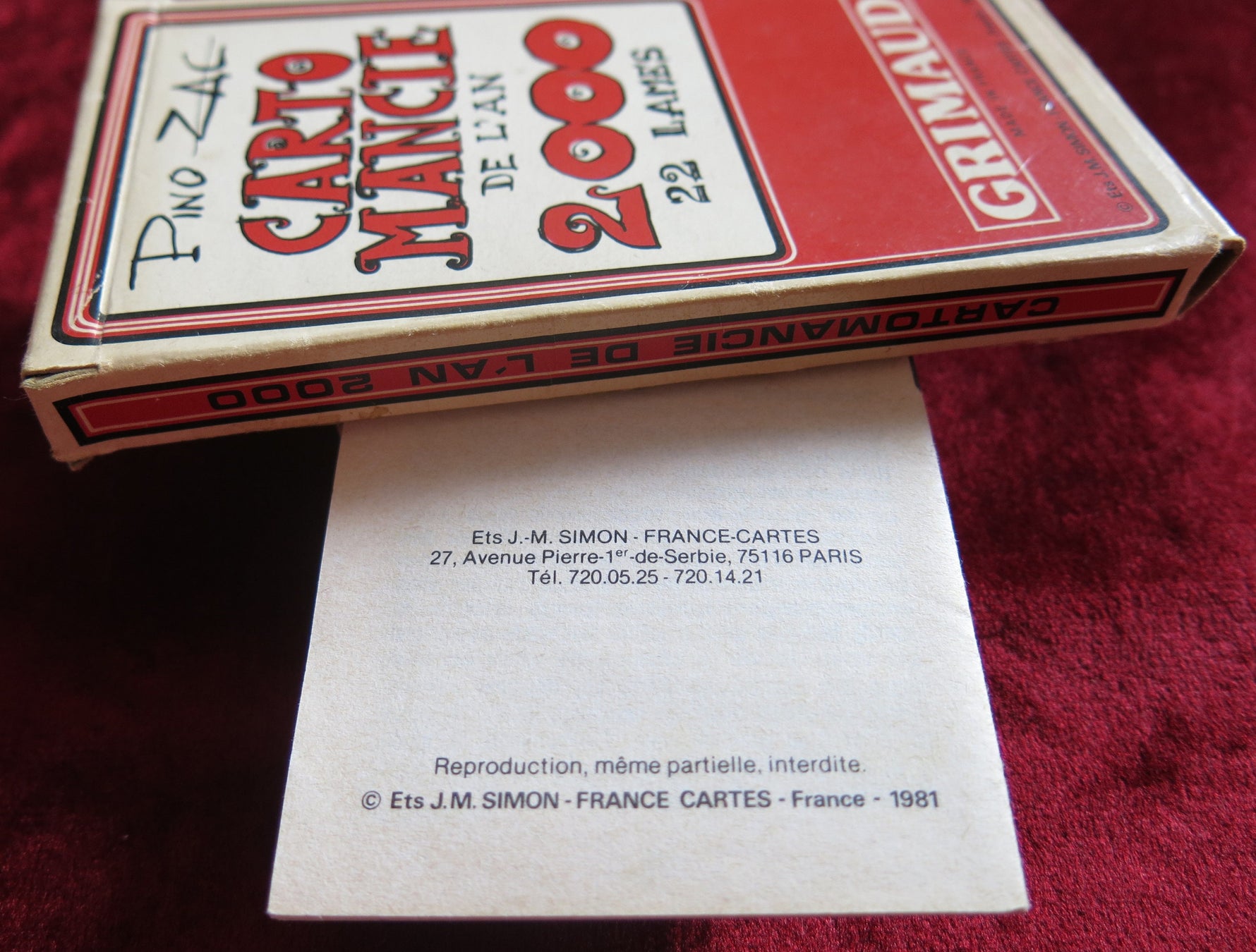 Cartomancie de l’An 2000 – Pino Zac (Grimaud 1981, 22 Cards)