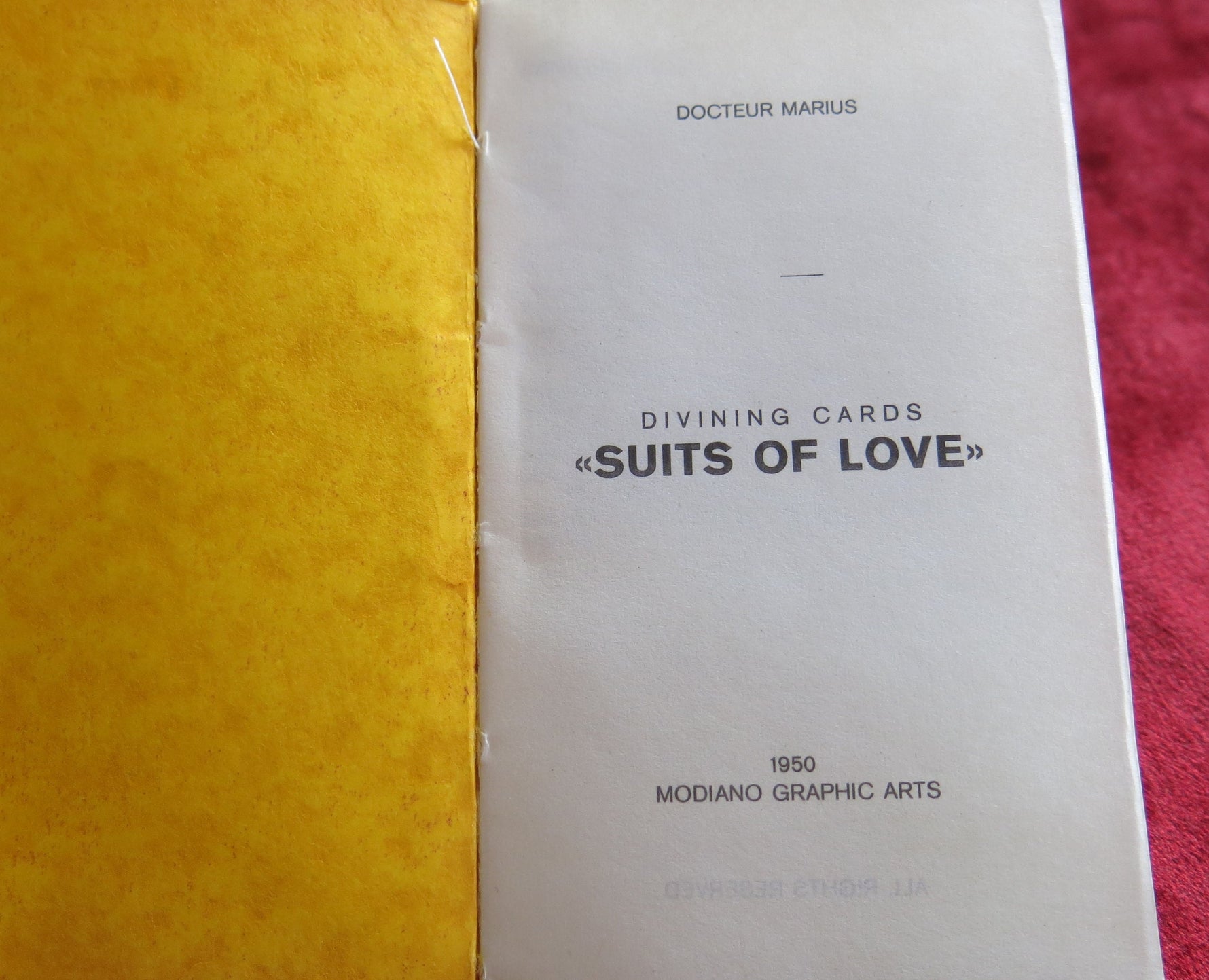 1950 Modiano “Doctor Marius Divining Cards: Suits of Love” Fortune Telling