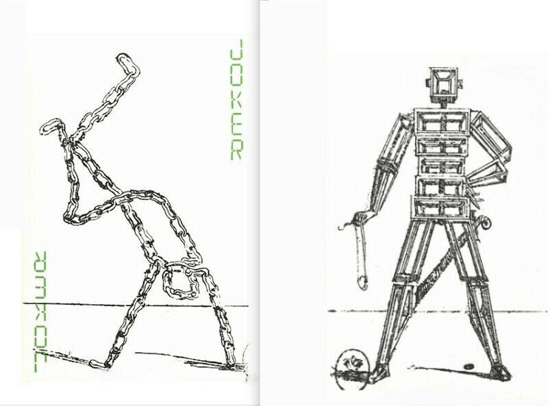 Cyber-Robots card deck 1982, playing cards CyberPunk art