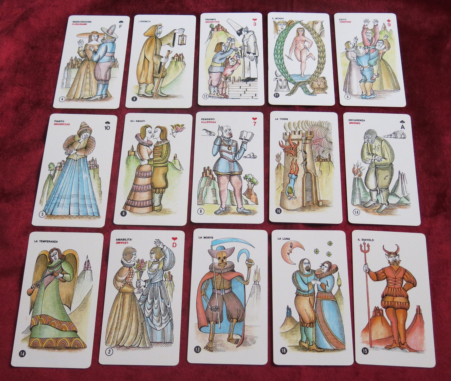 Tarocco Indovino – Dal Negro 1979 – Sergio Ruffolo – 78 Tarot Cards + Booklet – Vintage Italian Tarot Deck – Made in Italy