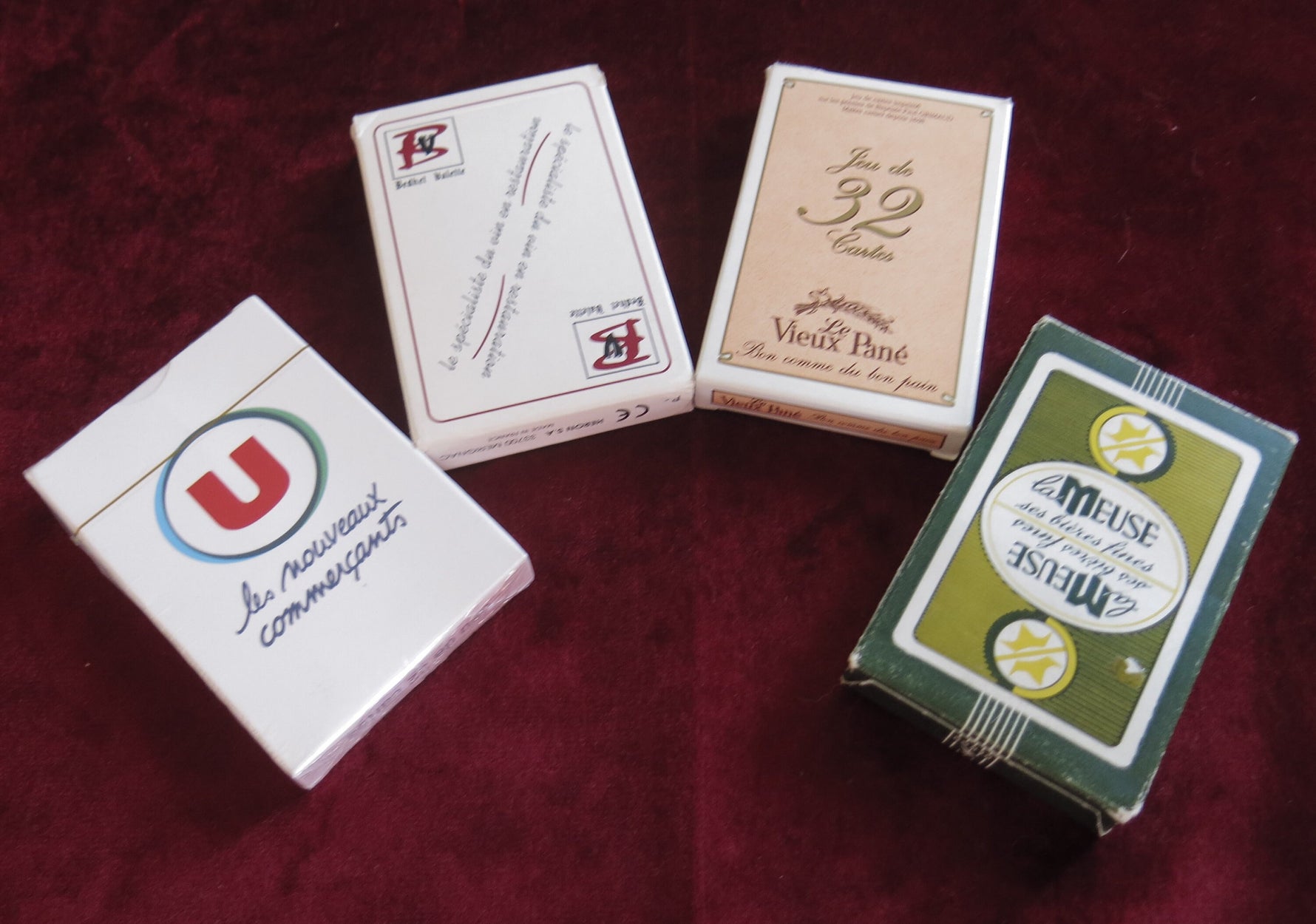 Jeux de cartes Vintage promotionnels : Lot de 4
