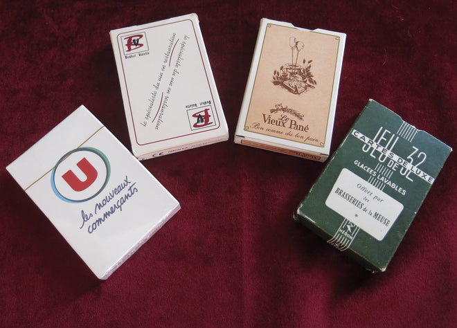 Lot of 4 French Vintage Playing Card Decks