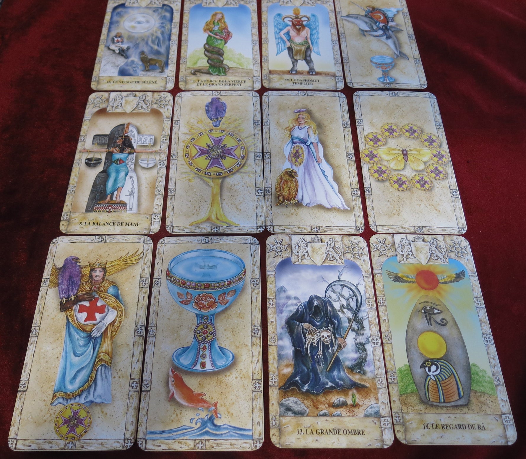 Knights Templar Tarot – French Edition – De Vecchi  - Templar cards