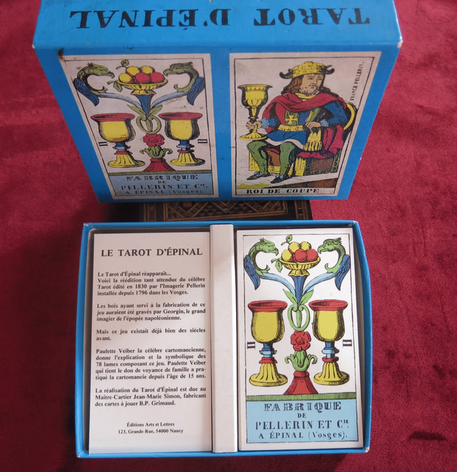 Coffret Tarot d'Epinal 1976 - Cartes de divination difficiles à trouver - Tarot français vintage