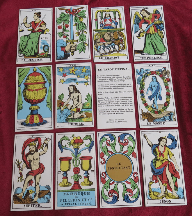 Coffret Tarot d'Epinal 1976 - Cartes de divination difficiles à trouver - Tarot français vintage