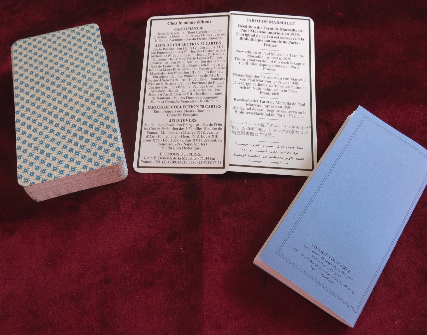 Tarot de Marseille – Paul Marteau – Édition Dusserre 1990 – Blue Box “Votre Avenir” – Rare Vintage Deck