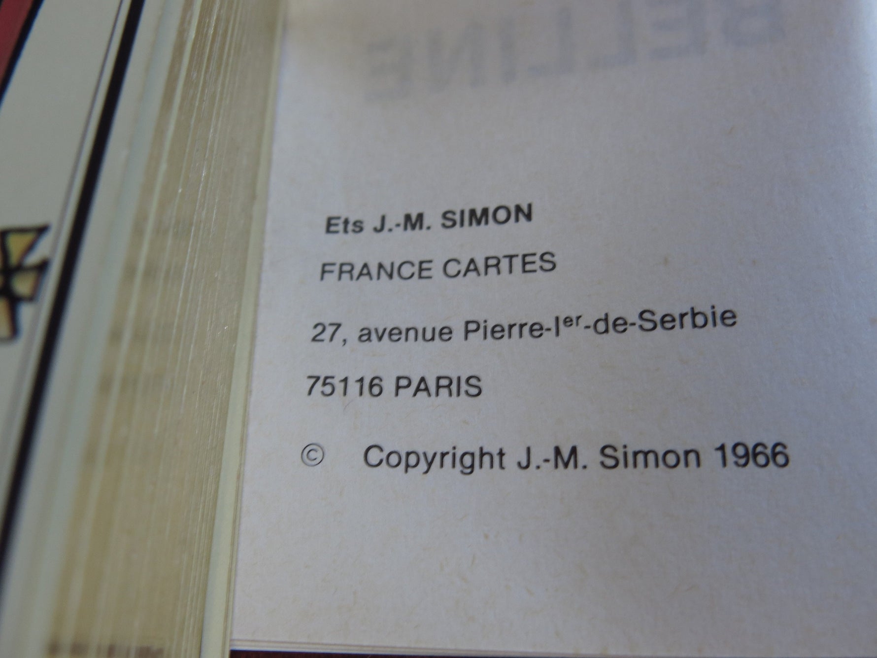 Belline Grand Tarot Deck - 1st Edition 1966 Golden box