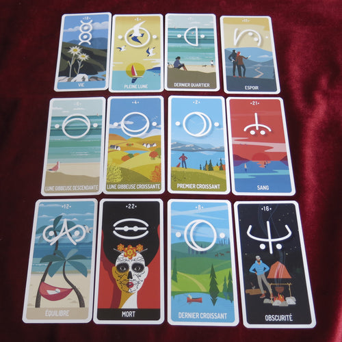 Le Tarot du Soleil et de la Lune – Édition Femme Actuelle – 22 Cartes (Années 2000)