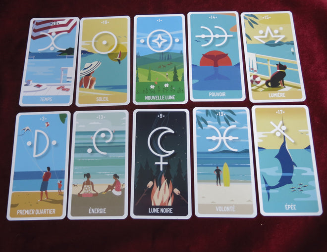 Le Tarot du Soleil et de la Lune – Édition Femme Actuelle – 22 Cartes (Années 2000)