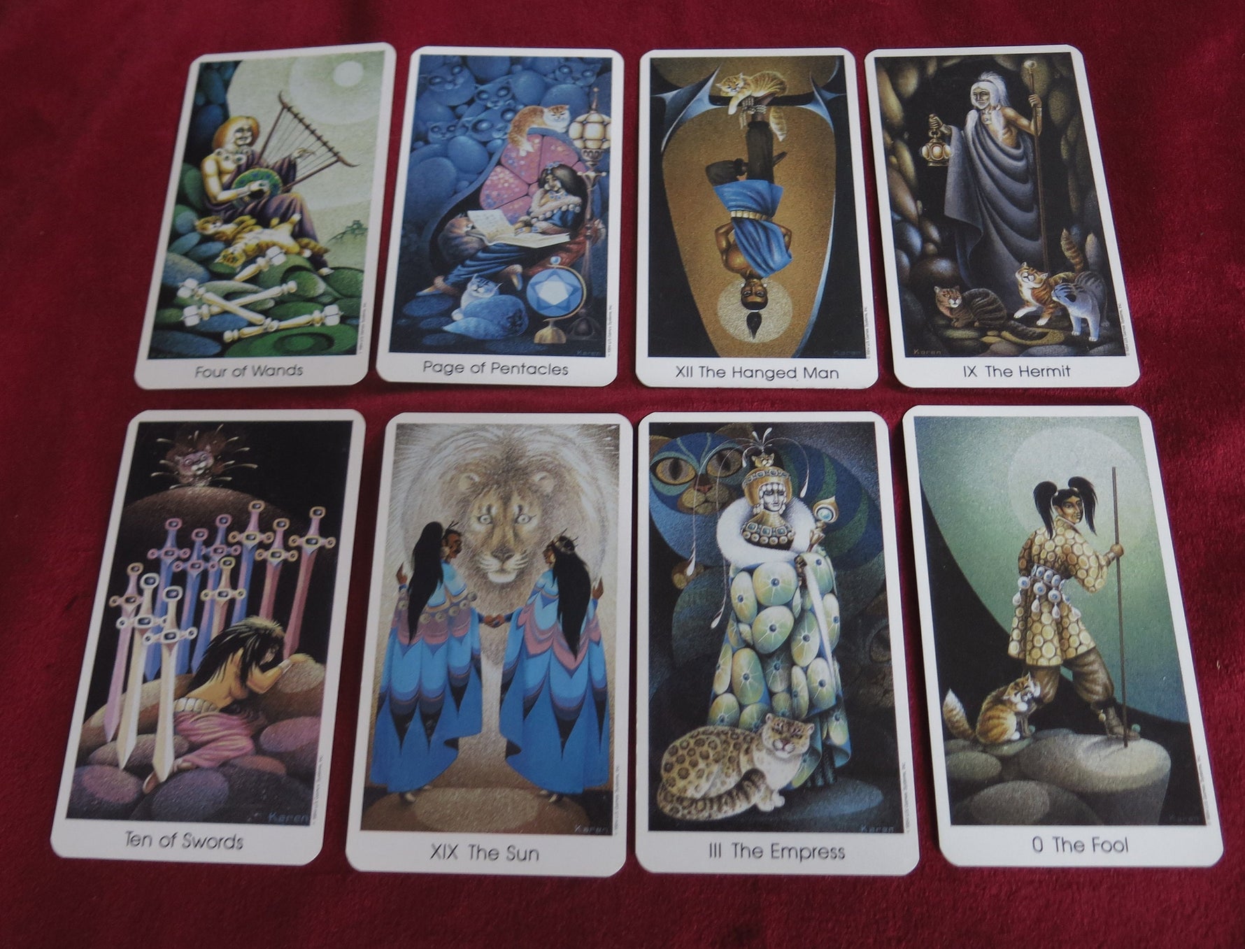 Tarot of the Cat People – 1985 – Very Rare Vintage Deck - Tarot of the Felines