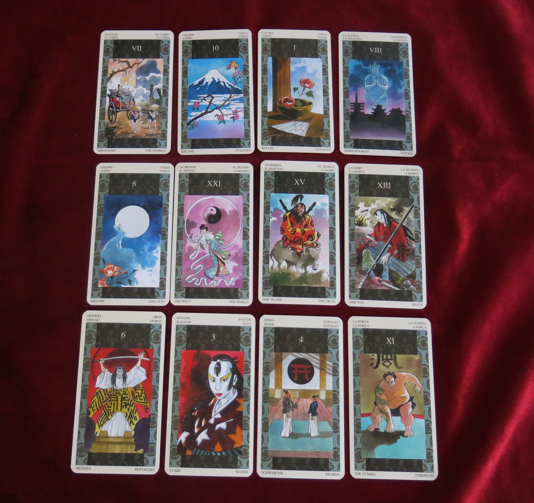 The Samurai Tarot Deck + Instructions - Vintage Japanese Samurai Cards - Samurai's way