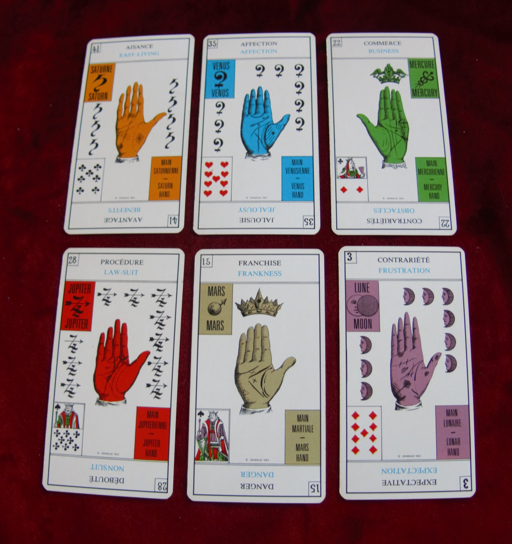 Hard to Find Palmistry Cards, Vintage Palm Reading