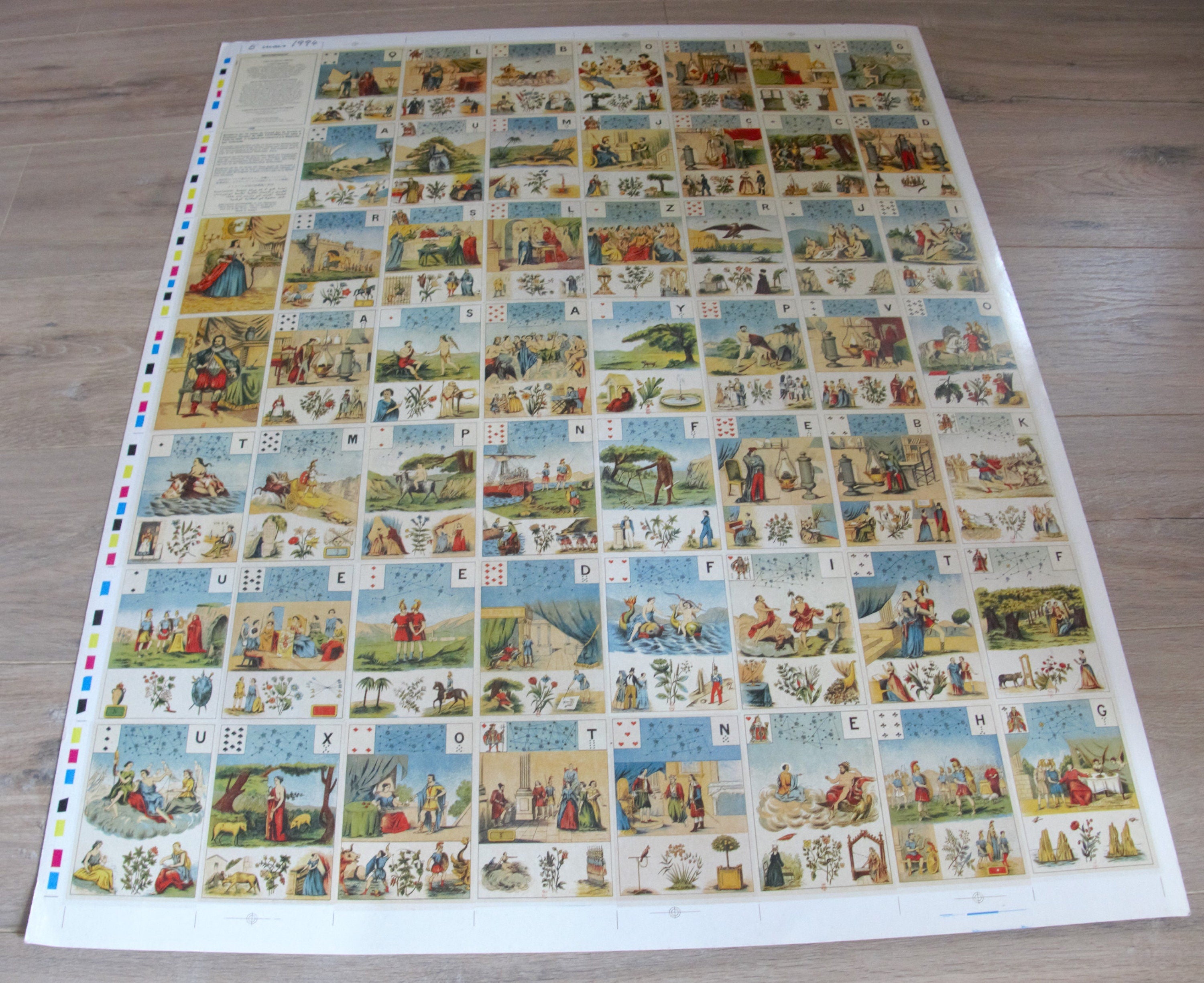 Museum-Grade Uncut Sheet — 1845 Lenormand Oracle by Dusserre