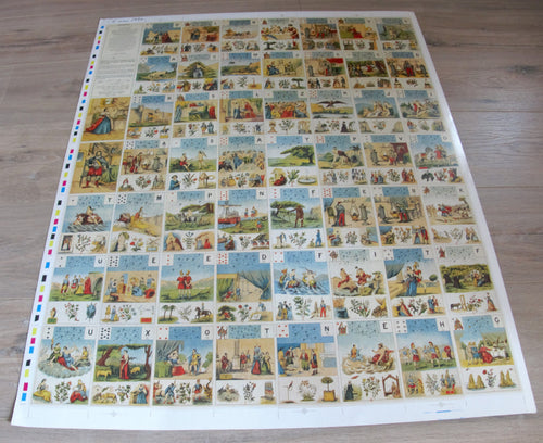 Sheet of uncut cards - 90s - Grand jeu de Mlle Lenormand