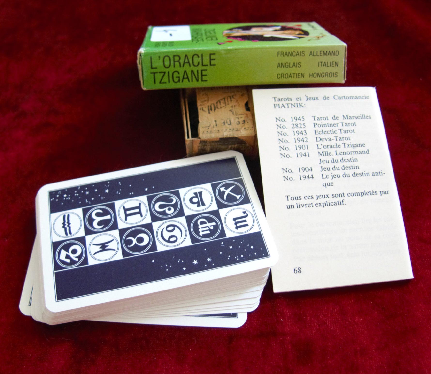 Vintage Gipsy Fortune Cards – Piatnik Austria, Multilingual Edition 1982