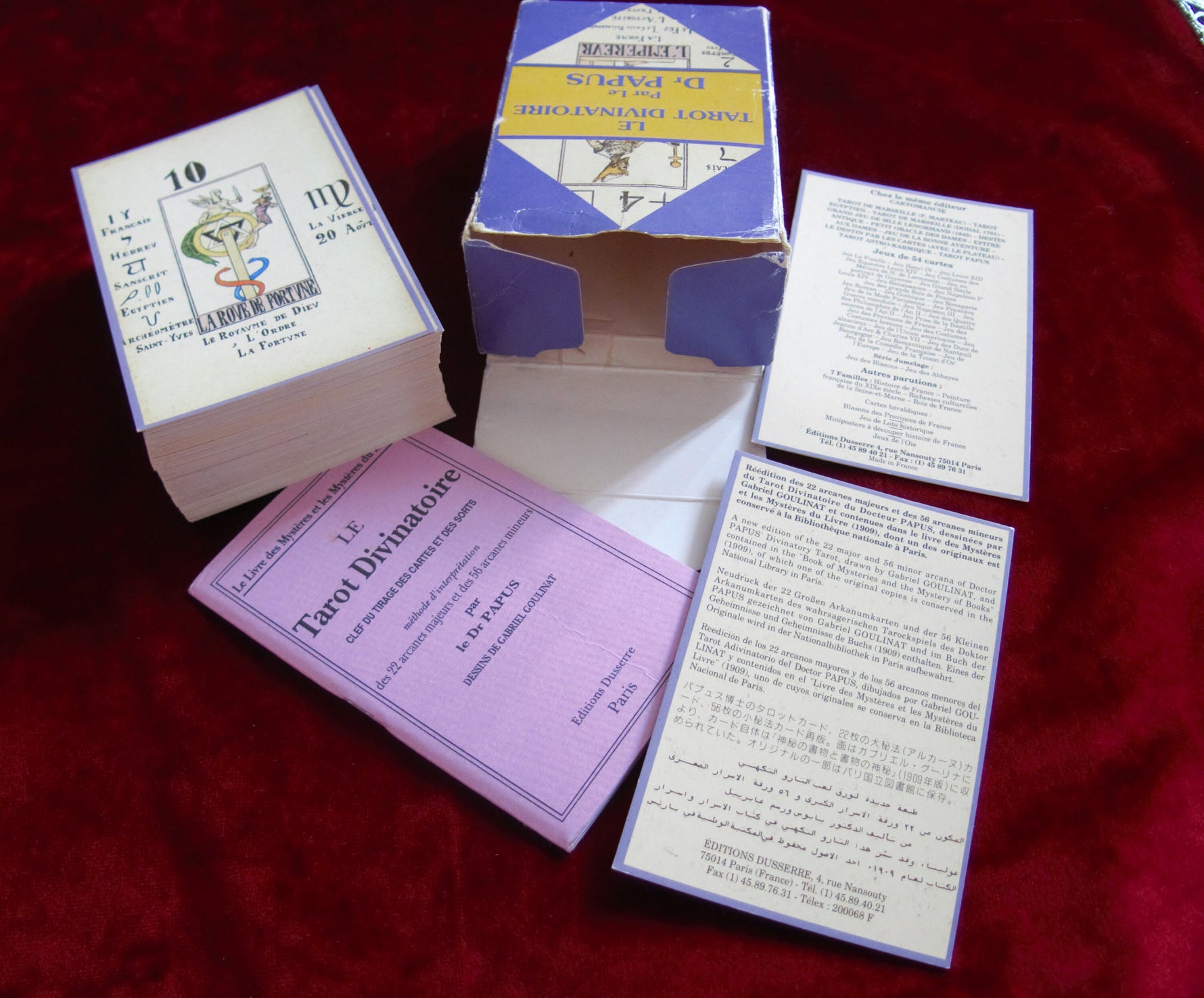 Papus Tarot Divinatoire – Rare 1980s First Re-Edition of the 1909 Original (Dusserre)