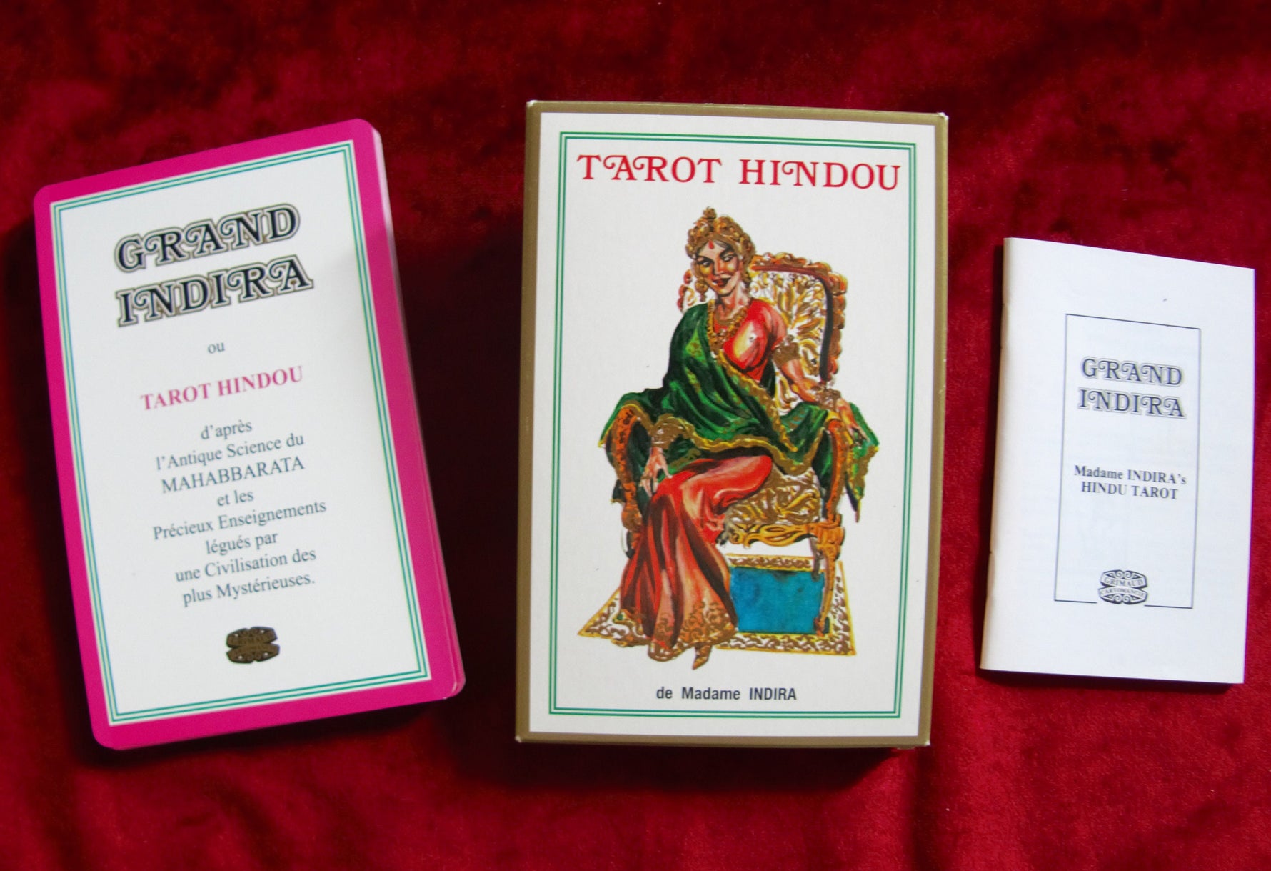 Grand Indira Tarot Hindou – Rare Large Cards Oracle Deckt 1999 by Madame Indira