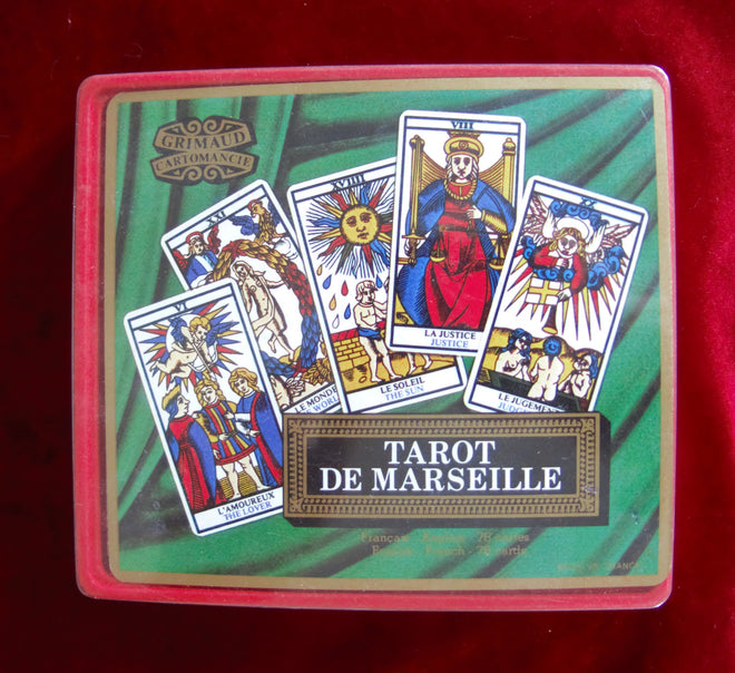 Coffret Tarot de Marseille "dos rose" 1963 par Grimaud
