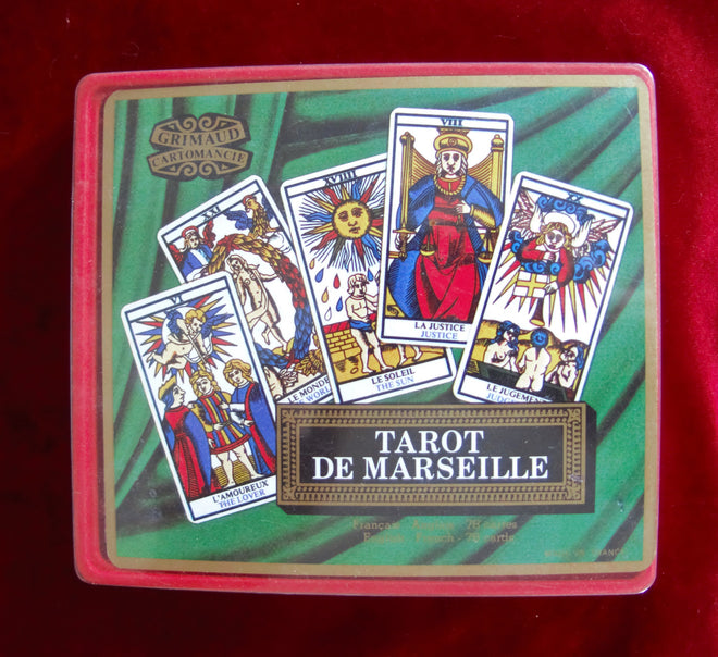 1963 Tarot de Marseille "pink back" box set by Grimaud