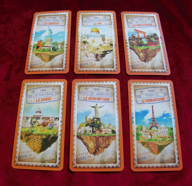 Adventure tarot deck - 22 Major - Geography & Exploration tarot - Pocket tarot -MINI TAROT