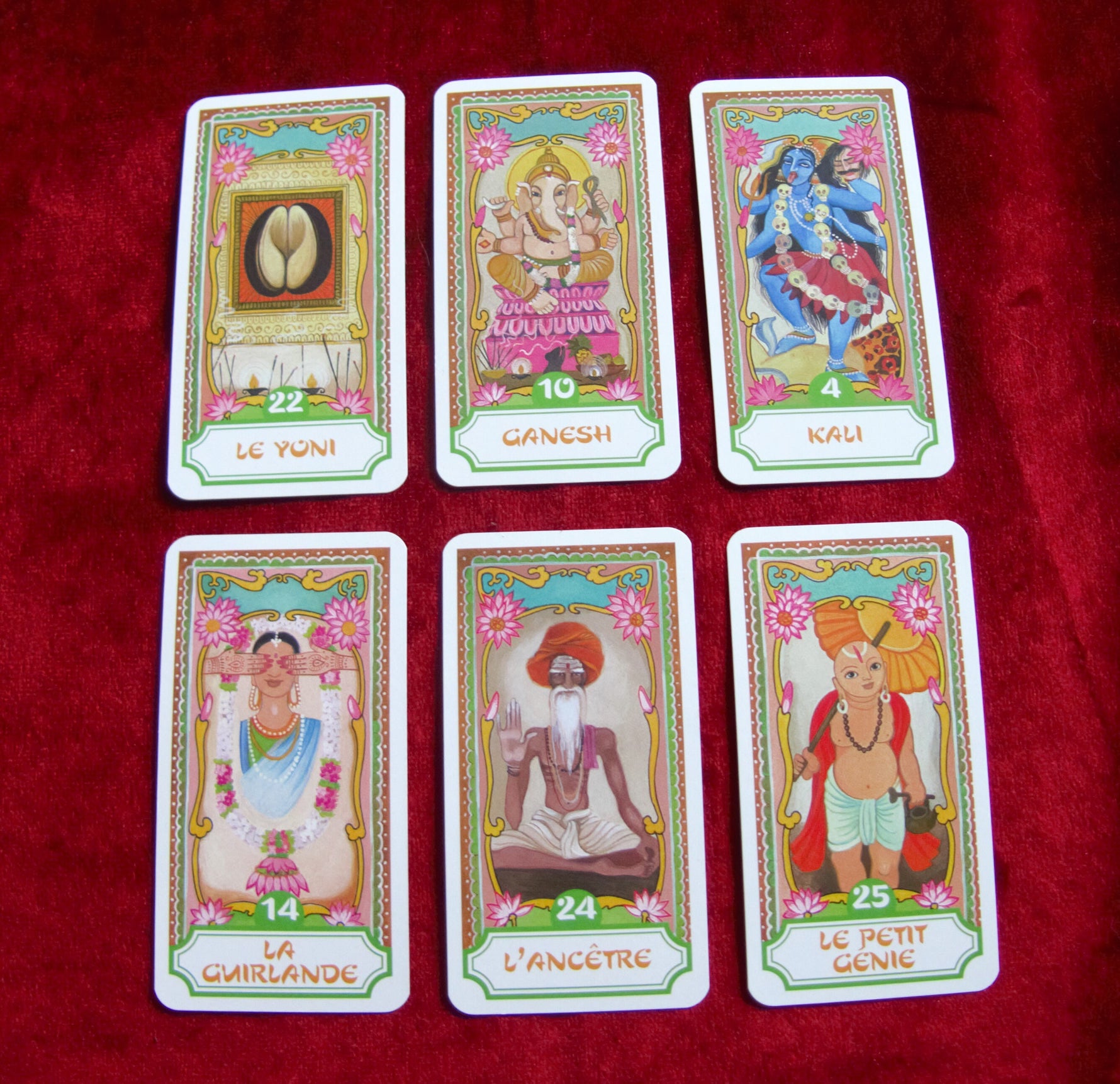 Tarot Hindou – Femme Actuelle | Tarot de poche vintage rare, 25 cartes