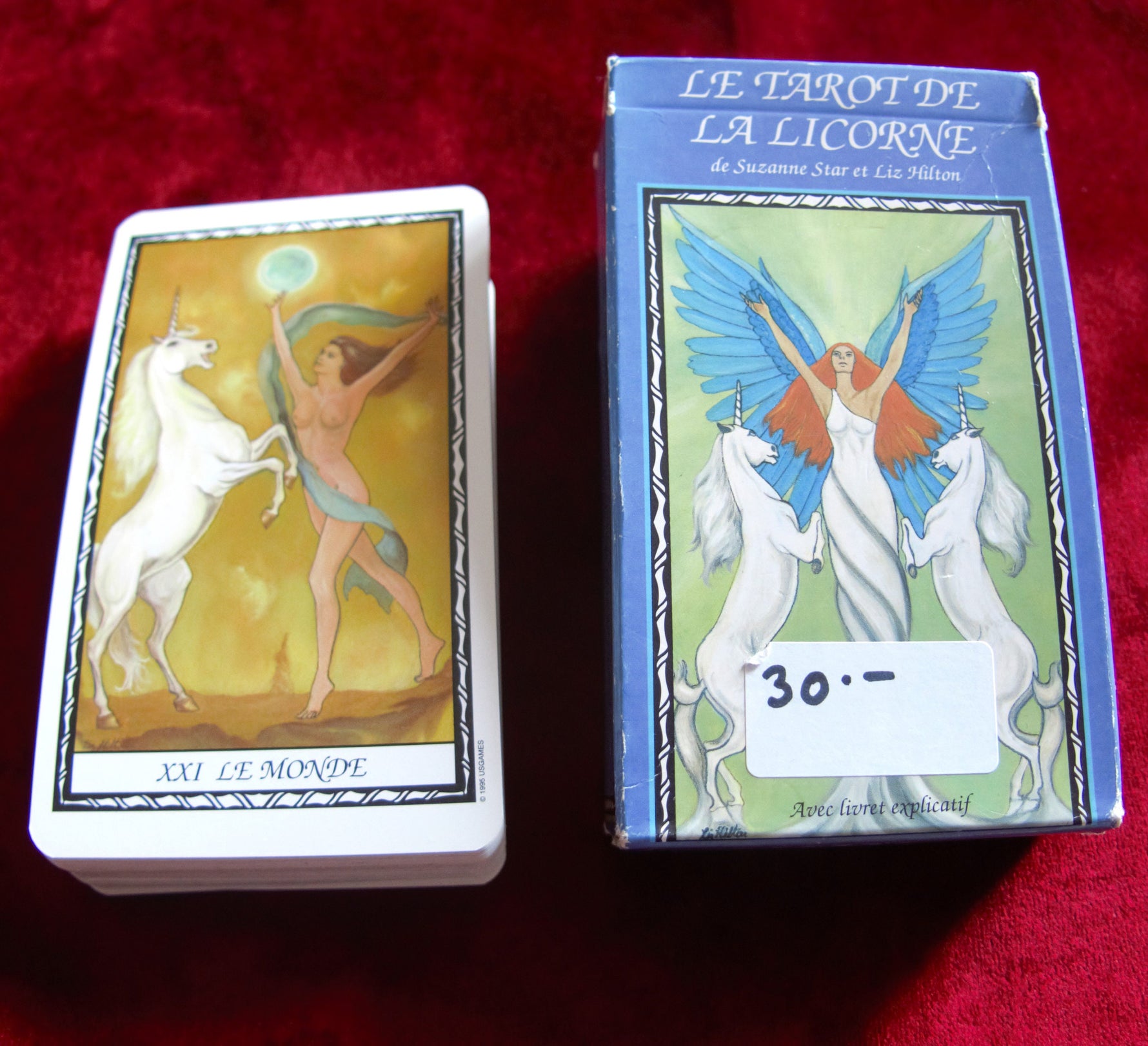 Tarot de la Licorne – Rare US Games Fantasy Deck – With French Booklet