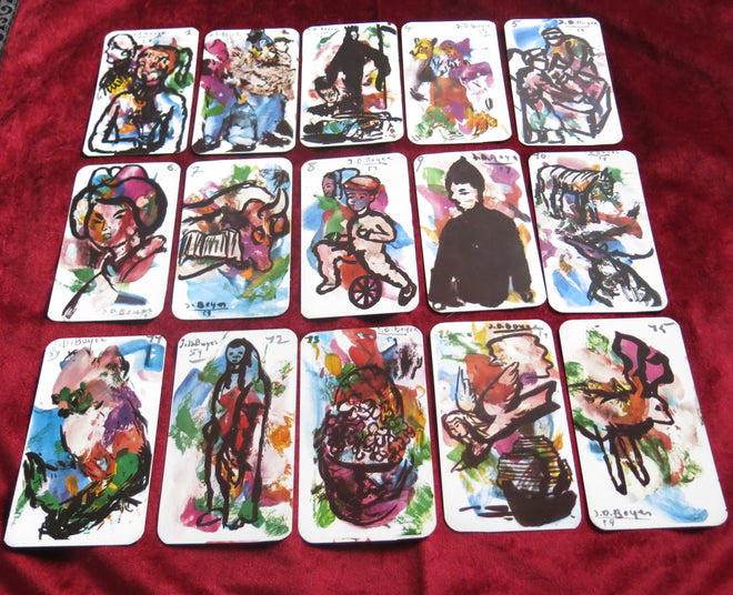 Oracle des lois contemplatives de 1959 - Tarot d'art moderne - Art expressionniste