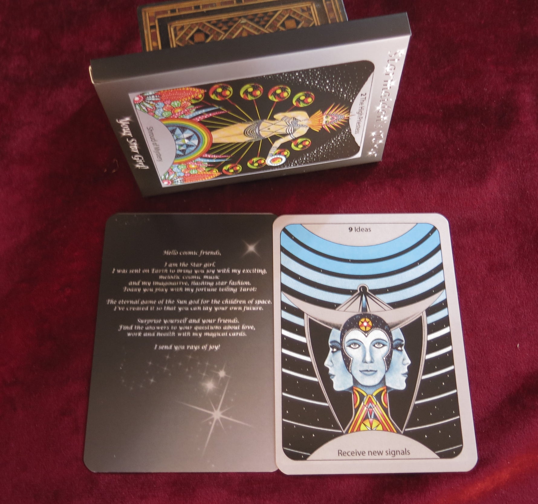 Starmaiden Tarot – Rare jeu allemand psychédélique des années 1970 – (Sternenmädchens Wahrsagespiel)